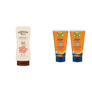 Hawaiian Tropic and Banana Boat Sunscreen Lotions SPF 30, 8oz and 3oz