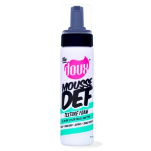 The Doux Mousse Def Texture Foam, Multi-Use Mousse Hair Foam to Style, Condition, Define, Volumize, and Add Shine – 7oz
