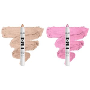 NYX PROFESSIONAL MAKEUP Jumbo Eye Pencil Duo – Frosting (Champagne) & Cupcake (Pink)