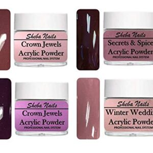 SHEBA NAILS ACRYLIC Powder MOODY MAUVE KIT – 1oz Jar each Bridezilla> Kingdom> Anise and Reign