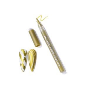 BLUGY 1pc Gorgeous Nail Art Pen Waterproof Quick Dry Nail Painting Pen DIY Abstract Lines Pen Painting Draw Nail Equipment (16 Colors) 2.5ml