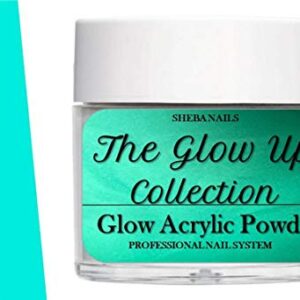 SHEBA NAILS Glow In The Dark Acrylic Powder The Glow Up – 1OZ. – #Swag