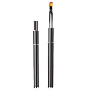 2PCS Gel Nail Brush – Gel Nail Brushes for Smoothing Poly Gel U V Nail Gels Gel Nail Polish Pen Nail Art Brushes for Nail Extension for Women Party Prom Home DIY Salon Use 3