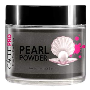 Acrylic Powder for Nails> Pearl Color Nail Art> 1oz Jar by Cacee> For Professional Acrylic Nail Kit> Premix of Pigments> Pearlescent & Metallic Effects (Gunmetal Gray #55)