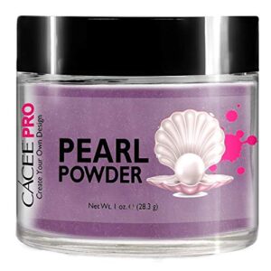 Acrylic Powder for Nails> Pearl Color Nail Art> 1oz Jar by Cacee> For Professional Acrylic Nail Kit> Premix of Pigments> Pearlescent & Metallic Effects (Mauve Purple #34)