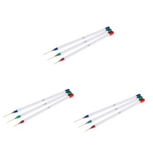 Balacoo 9 Pcs Nail Marker Pen Acrylic Nail Brush Nail Liner Pens Nail Painting Pens Nail Drawing Pen Manicure Brushes Nail Art Brush Nail Paint Marker Nail Art Pen Nail Art Polish Pens