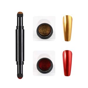 Nail Art Double-ended Air Cushion Pen Manicure Powder Nail Double Head Pen with Mirror Effect