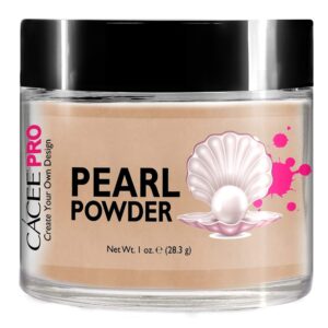 Acrylic Powder for Nails> Pearl Color Nail Art> 1oz Jar by Cacee> For Professional Acrylic Nail Kit> Premix of Pigments> Pearlescent & Metallic Effects (Pastel Tan #78)