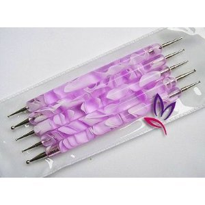Uniqstore 5 X 2 Steel Dotting Pen Nail Art Decoration Tool