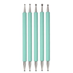 5Pcs 2-Ways Nail Art Dotting Pens Nail Art Design Manicure Tool Acrylic Handle