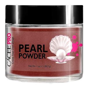 Acrylic Powder for Nails> Pearl Color Nail Art> 1oz Jar by Cacee> For Professional Acrylic Nail Kit> Premix of Pigments> Pearlescent & Metallic Effects (Sienna Brown #54)