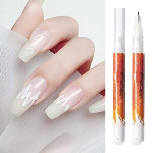 Nail Art Painting Pen Fine Tip>Portable Nail Art Pens>Nail Painting Drawing Nail Graffiti Pen Quick Dry DIY Flower Abstract Lines Details Nail Art Pen>Suitable For Acrylic/Natural/Gel Nail