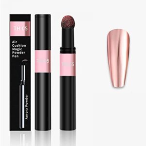 ZITIANY 6 Colors Chrome Air Cushion Nail Powder Pen>Holographic Nails Powder with Mirror Effect>Manicure Cushion Magic Pen>Manicure Cushion>Laser Gold Silver Colored Phantom Sponge Nail Pen