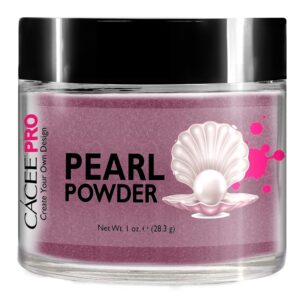 Acrylic Powder for Nails> Pearl Color Nail Art> 1oz Jar by Cacee> For Professional Acrylic Nail Kit> Premix of Pigments> Pearlescent & Metallic Effects (Grape Mauve #62)