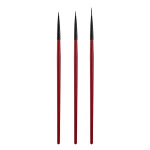 YUNSI Nail Pens 3pcs/Set Line Drawing Pen Plastic Red Nail Art Painting Brush Thin Stripe DIY Design Manicure Tool 5/7/11mm for Nail Art