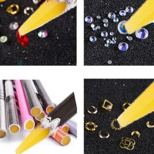 1 Pcs Nail Art Tools Rhinestones Gems Picking Crystal Wax Pencil Professional Picker Pen Nail Art Decoration Dotting Pens Tools