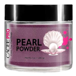 Acrylic Powder for Nails> Pearl Color Nail Art> 1oz Jar by Cacee> For Professional Acrylic Nail Kit> Premix of Pigments> Pearlescent & Metallic Effects (Warm Mauve #67)