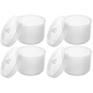 4 Pieces Tools Accessories Dipping Head Pedicure Plastic Cup Drainable Disinfection Basket Cleaning Sanding White Case for Tray Tool Polishing Soak Bit