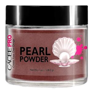 Acrylic Powder for Nails> Pearl Color Nail Art> 1oz Jar by Cacee> For Professional Acrylic Nail Kit> Premix of Pigments> Pearlescent & Metallic Effects (Red Brown #52)