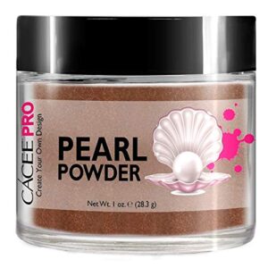 Acrylic Powder for Nails> Pearl Color Nail Art> 1oz Jar by Cacee> For Professional Acrylic Nail Kit> Premix of Pigments> Pearlescent & Metallic Effects (Bronze #18)