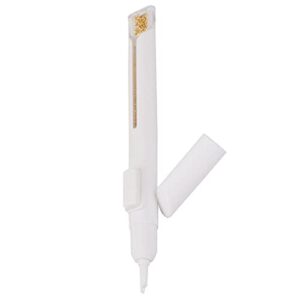 BaoST 1 Pc 0.8mm Steel Beads Picking Dotting Pen Rhinestone Applicator Pickup Manicure Nail Art Studs Picker Dotting Pen Golden