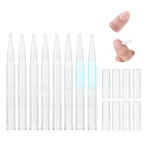 YUXIANLB Cuticle Oil Pen Empty Cuticle Oil Pen For Nails Refillable Cuticle Oil Pen 8PCS Clear Twist Pen Nail Pen 3ml With Brush Reusable Practical Anti-Hangbnail For Lip Gloss Eyelash Growth Liquid