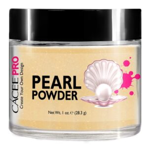 Acrylic Powder for Nails> Pearl Color Nail Art> 1oz Jar by Cacee> For Professional Acrylic Nail Kit> Premix of Pigments> Pearlescent & Metallic Effects (Pearl Cream #56)
