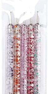 U-M 5pcs Nail Dotting Pen Set Dual Ended Nail Art Dot Paint Tip Manicure Tools Manicure Drill Drawing Nails Pen