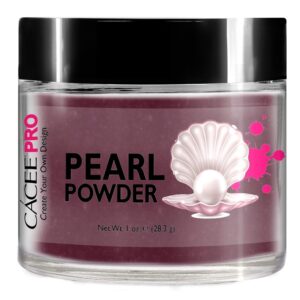 Acrylic Powder for Nails> Pearl Color Nail Art> 1oz Jar by Cacee> For Professional Acrylic Nail Kit> Premix of Pigments> Pearlescent & Metallic Effects (Blood Red #41)