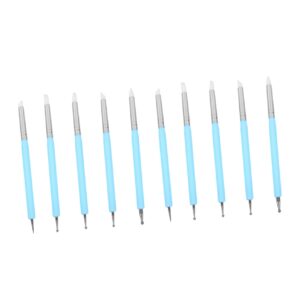 Healeved Nail Art Pen Set 10pcs Double-ended Drill Pen for Manicure Art Fine Patterns Flowers for Salon/home Use