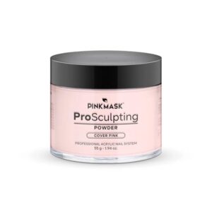 Pink Mask – Pro Sculpting Acrylic Nail Powder – Self-Leveling Formula for Bubble-Free Finish – 55 g / 1.94 oz – Cover Pink