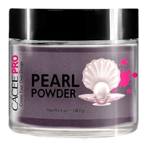 Acrylic Powder for Nails> Pearl Color Nail Art> 1oz Jar by Cacee> For Professional Acrylic Nail Kit> Premix of Pigments> Pearlescent & Metallic Effects (Gray Purple #48)