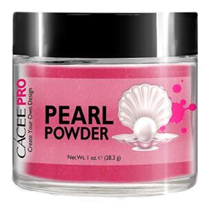 Acrylic Powder for Nails> Pearl Color Nail Art> 1oz Jar by Cacee> For Professional Acrylic Nail Kit> Premix of Pigments> Pearlescent & Metallic Effects (Deep Magenta #27)