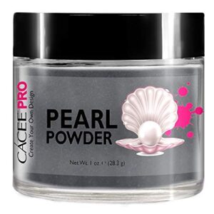 Acrylic Powder for Nails> Pearl Color Nail Art> 1oz Jar by Cacee> For Professional Acrylic Nail Kit> Premix of Pigments> Pearlescent & Metallic Effects (Granite Gray #31)