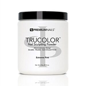 Premium Nail Acrylic Nails Trucolorpowder – 16oz/453g – Extreme Pink