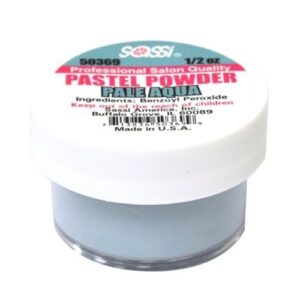 1/2 Ounce Aqua – Pastel Powder by Sassi for Beautiful Nails