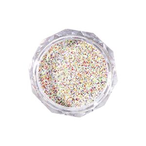 Chambray Powder Icing Powder Rainbow Powder Snow Melt Powder Sanding Sugar Powder Sweater Powder Colorful Nail Decoration Press on Clear Nails (B> One Size)