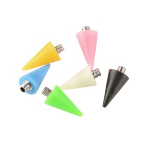 PartyKindom 3pcs Acrylic Dotting Pen Tip Manicure Pen Point Drill Replacement Head for Nail Art Fine Tip