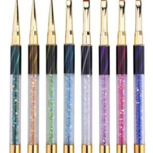 Ruiqas Nail Art UV Gel Liner Painting Gradient Brush Art Pens Carved Manicure DIY Tools