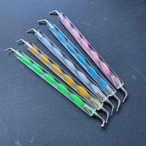 Set of 5 Mandala Curved Dotting Tool Pen Stylus Bent Assorted Dot Sizes Boho Decor Art Nail Art Spiral Ribbon