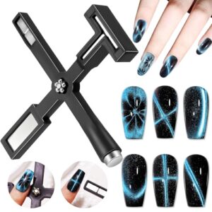 Cat Eye Magnet for Nails>5 in 1 Nail Magnets Tool for Nail Art>Magnetic Wand Pens Nail Design Tool>Multi-Function Magnetic Stick>Nail Art Tools Nails Accessories (Black)