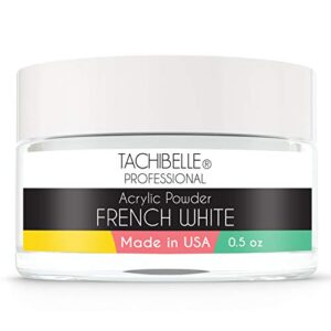 Tachibelle Professional Acrylic Nail System Acrylic Powder> 0.5 oz. Made in USA. Used in Professional Salons. (French White 0.5oz)