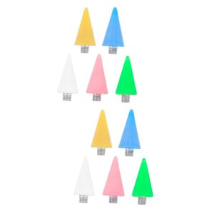 MERRYHAPY 2 Sets Diy Nail Art Tools Acrylic Pen Tip Manicure Pen Tip White/yellow/blue/green/pink
