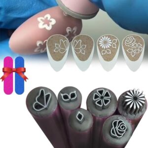 Nail Art Stamp Pen Set>Nail Art Flower Stamp Pen>Nail Art Stamp Pens DIY Nail Art Tools>Nail Art Pens Nail Design Tools for Nail Art>Dotting Tools Nail Art Nail Graffiti for DIY (6 PCS)