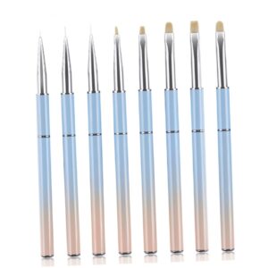 Gatuida Flower Nail Art Brush Pens Gel Brushes for Nails Manicure Liner Drawing Tool for Manicure