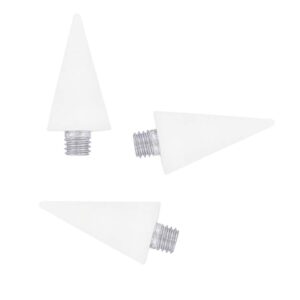 3pcs Diy Manicure Tools Beads Picker Head Wax Picker Tips Rhinestone Studs Picker Rhinestone Picker Tool Dotting Pen Nail Art Crystals Studs Picker White Acrylic Replacement Head