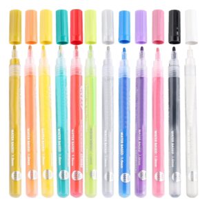 Nail Drawing Pen,12 Color 3d Nail Art Pens>Quick Dry Nail Art Liners>Odorless Long-lasting Nail Drawing Pen Set>Detailing Fine-tip Manicure Pens for Gel Nail Polish Natural Nails Acrylic Nails