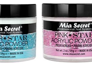 Mia Secret Acrylic STAR POWDER (Clear/Pink) 2 oz