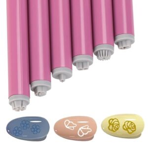 Nail Art Stamp Pen Set>DIY Nail Art Precision Stamp Pen>Nail Art Flower Pen with 6/10/15 Different Patterns>Nail Stamp French Tip Nail Tool>Nail Stamp Pen Nail Art Tools for Women Girls(6pcs)