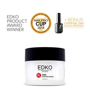 EDKO’s Acrylic Powder Colored Nail Manicure Powders Colors Tips Nails UV/LED Light – (ACRYLIC PINK POWDER> 20g / 0.70oz)